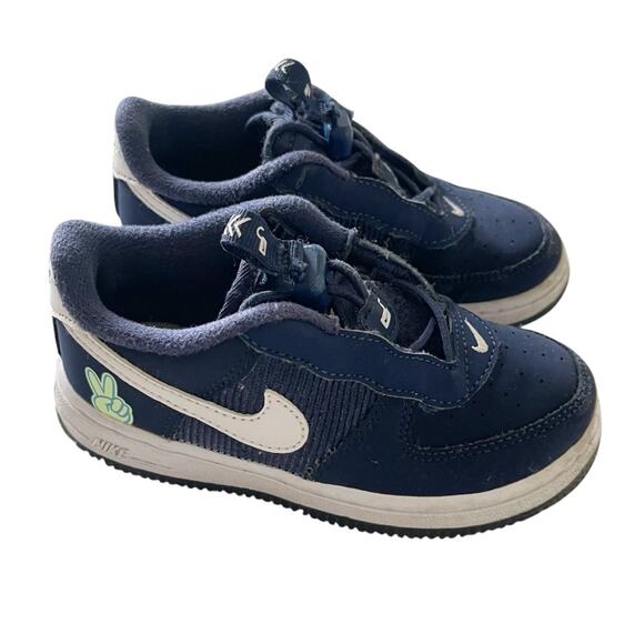 Nike Force 1 Toggle SE TD 'Peace' Sneakers Toddler Size 9C - Picture 1 of 9